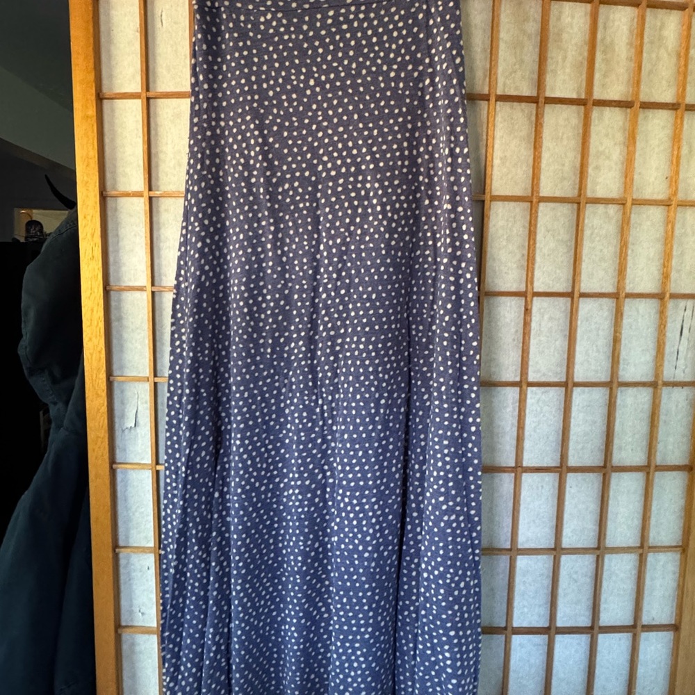 Alternative Blue A-Line Maxi Skirt for Resort Wear